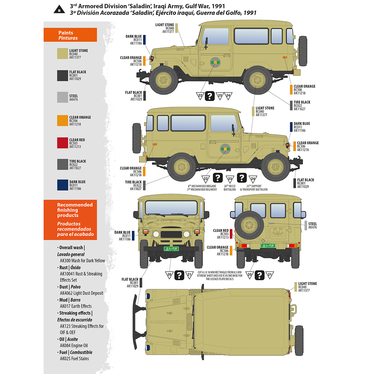 AK Interactive FJ43 SUV su kietu viršumi surenkamas modelis, 1:35