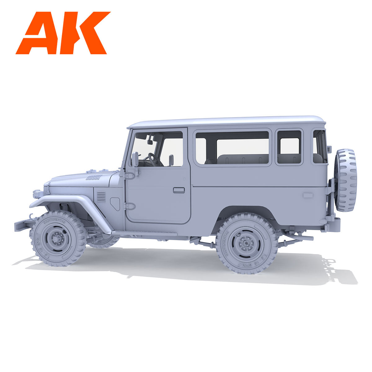 AK Interactive FJ43 SUV su kietu viršumi surenkamas modelis, 1:35