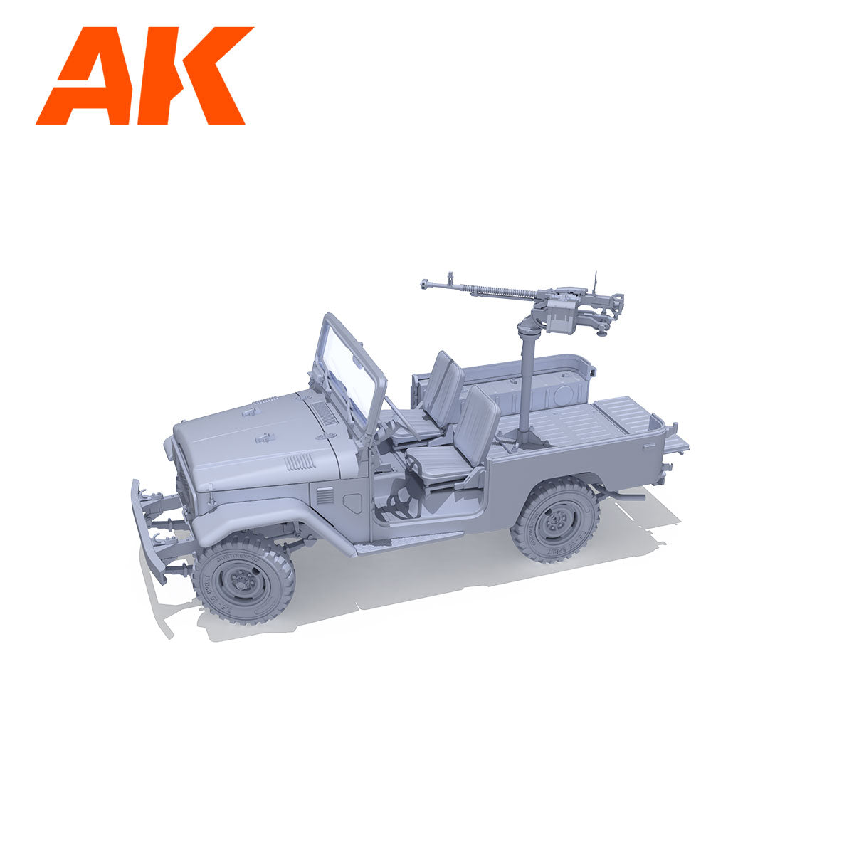 AK Interactive FJ43 pikapo su DShKM ginklu surenkamas modelis, 1:35