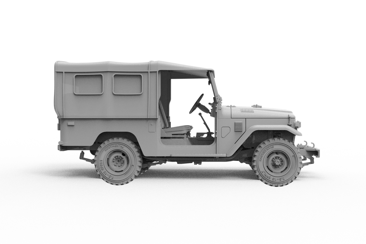 AK Interactive FJ43 SUV su minkštu viršumi IDF & LAF surenkamas modelis, 1:35