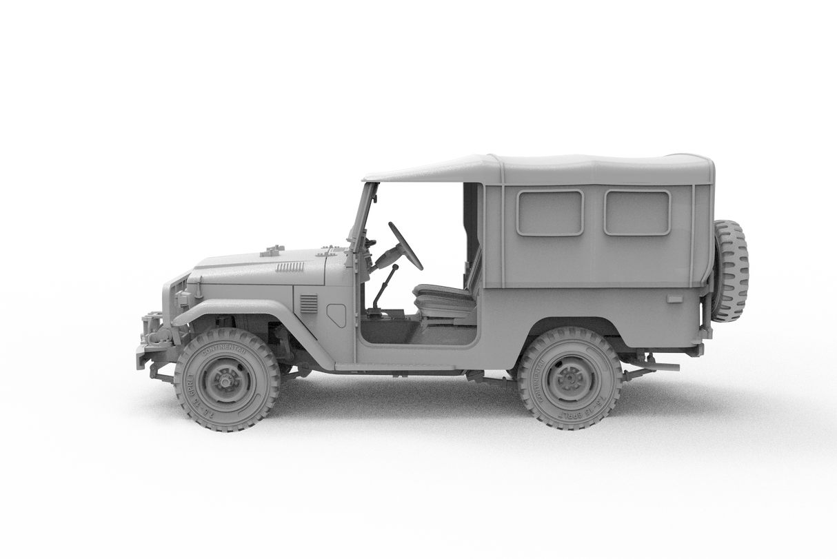 AK Interactive FJ43 SUV su minkštu viršumi IDF & LAF surenkamas modelis, 1:35