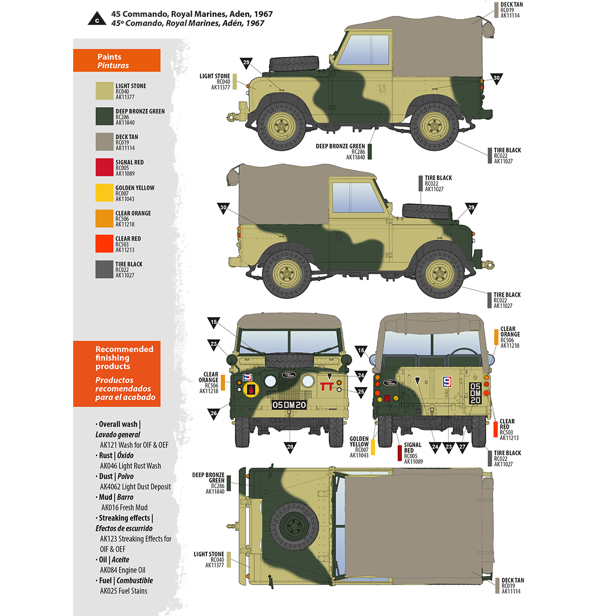 AK Interactive Land Rover 88 Series IIA Rover 8 surenkamas modelis, 1:35