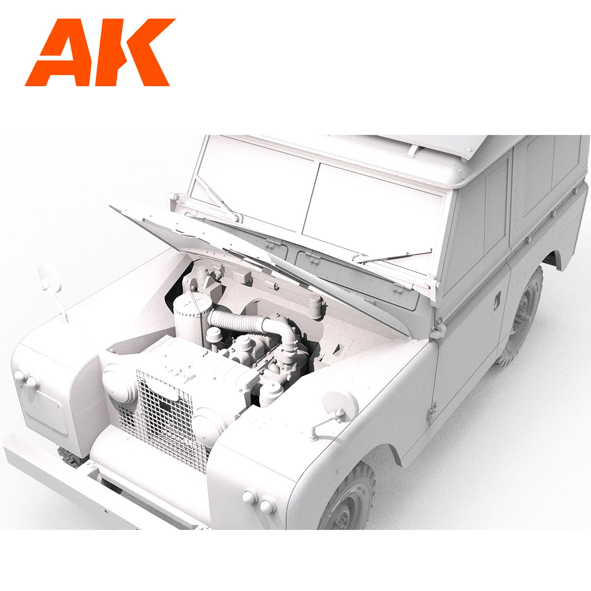 AK Interactive Land Rover 88 Series IIA universalo surenkamas modelis, 1:35