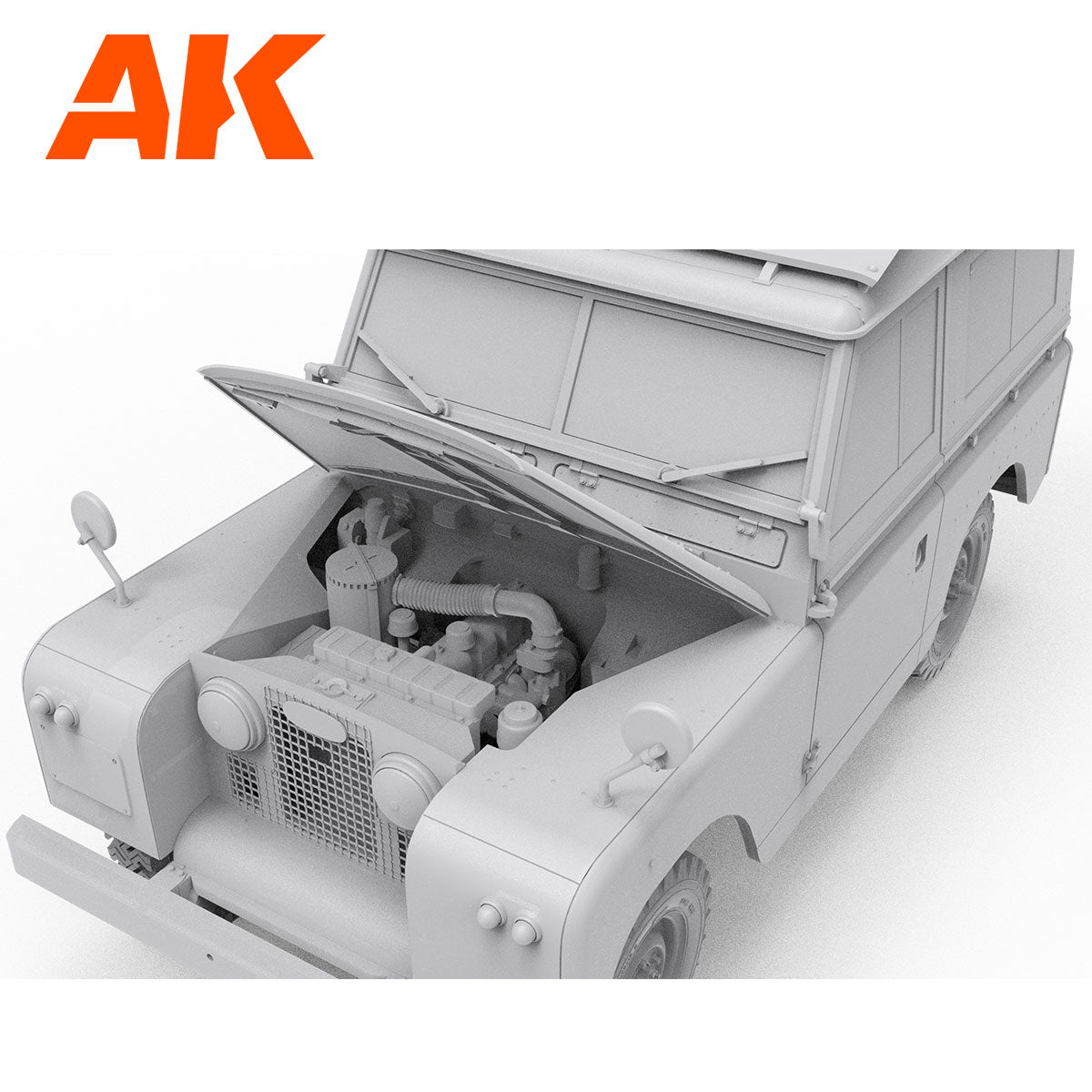 AK Interactive Land Rover 88 Series IIA universalo surenkamas modelis, 1:35