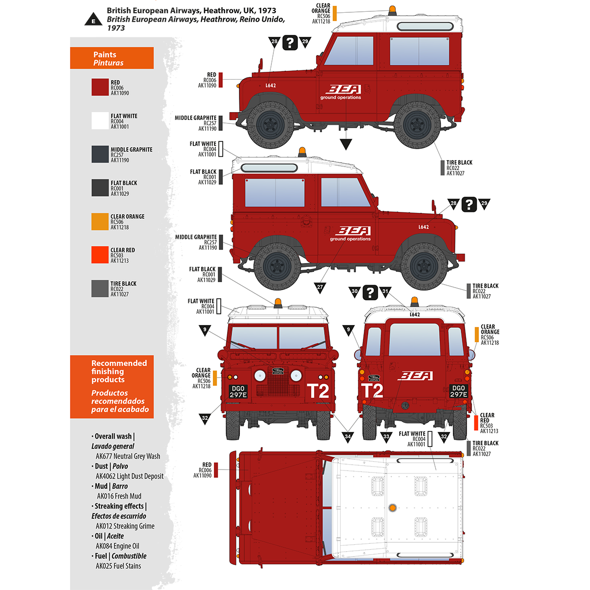 AK Interactive Land Rover 88 Series IIA universalo surenkamas modelis, 1:35