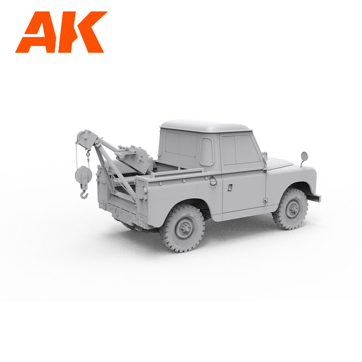 AK Interactive Land Rover 88 Series IIA krano-vilkiko surenkamas modelis, 1:35