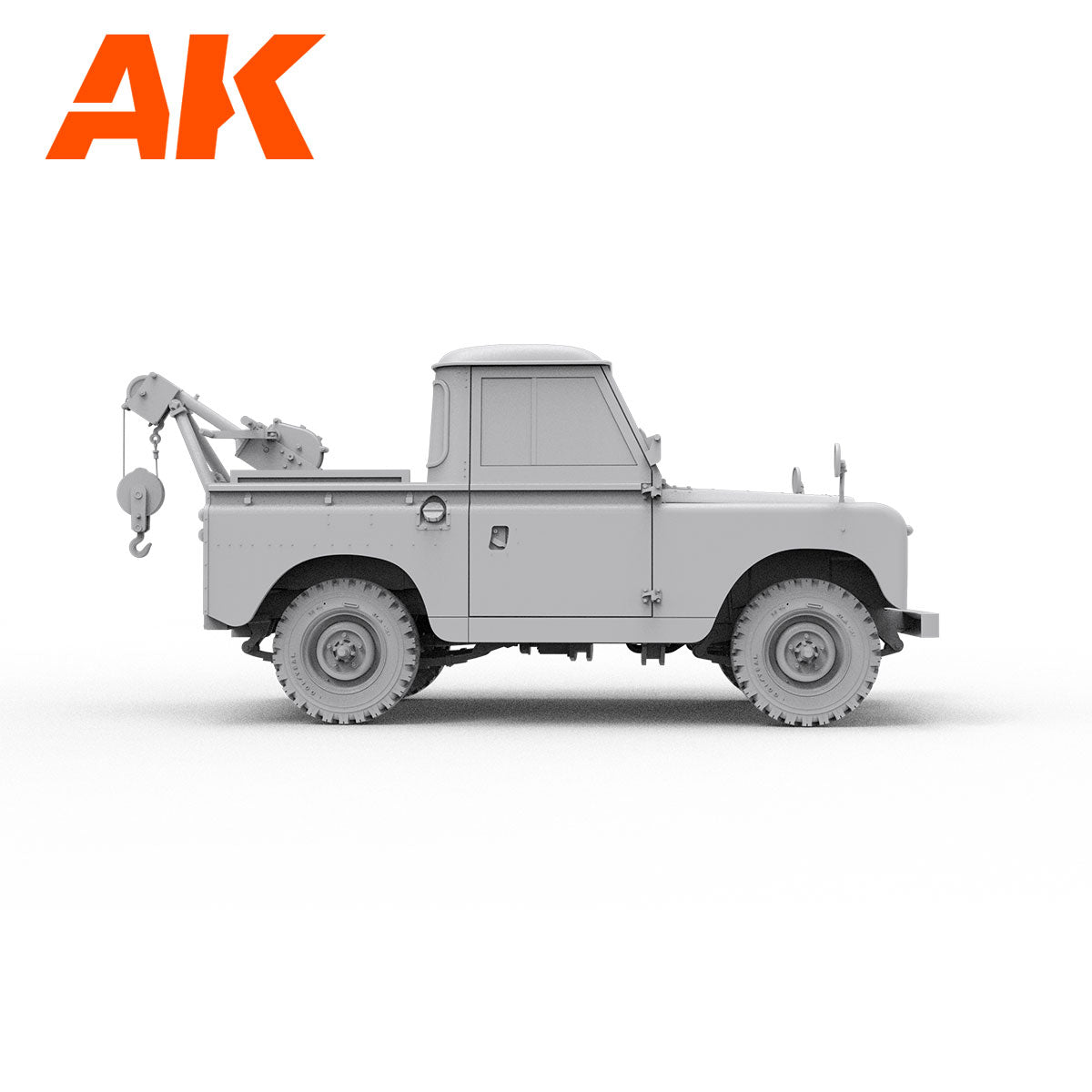 AK Interactive Land Rover 88 Series IIA krano-vilkiko surenkamas modelis, 1:35