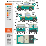 AK Interactive Land Rover 88 Series IIA krano-vilkiko surenkamas modelis, 1:35