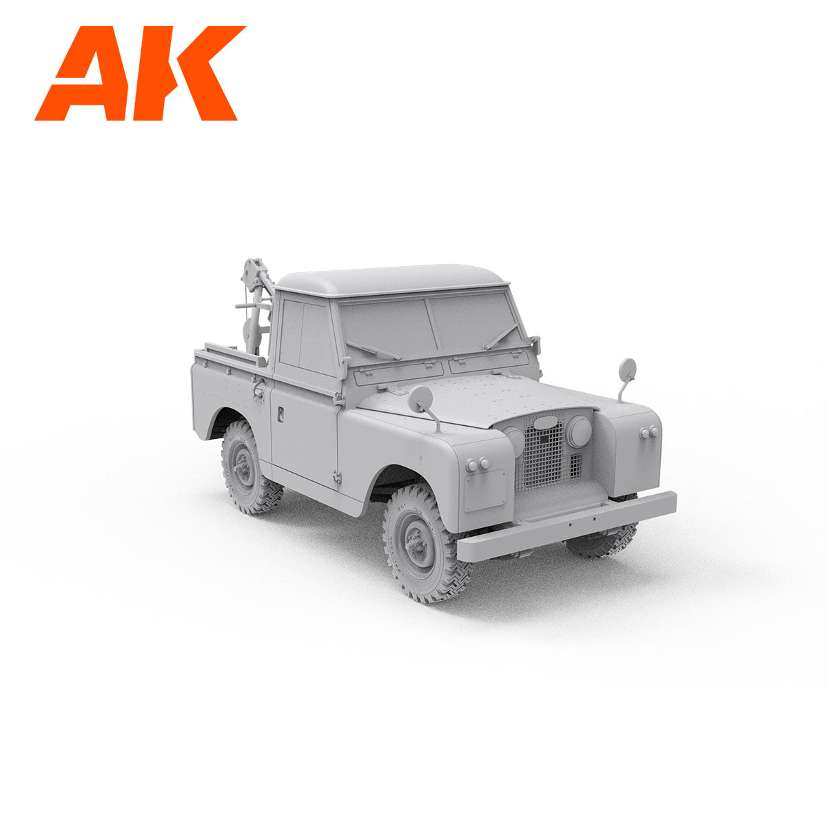 AK Interactive Land Rover 88 Series IIA Crane-Tow Truck Scale Model, 1:35