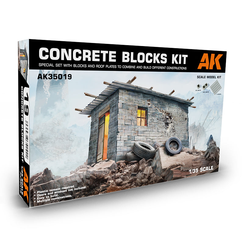 AK Interactive Concrete Blocks Kit, 1:35