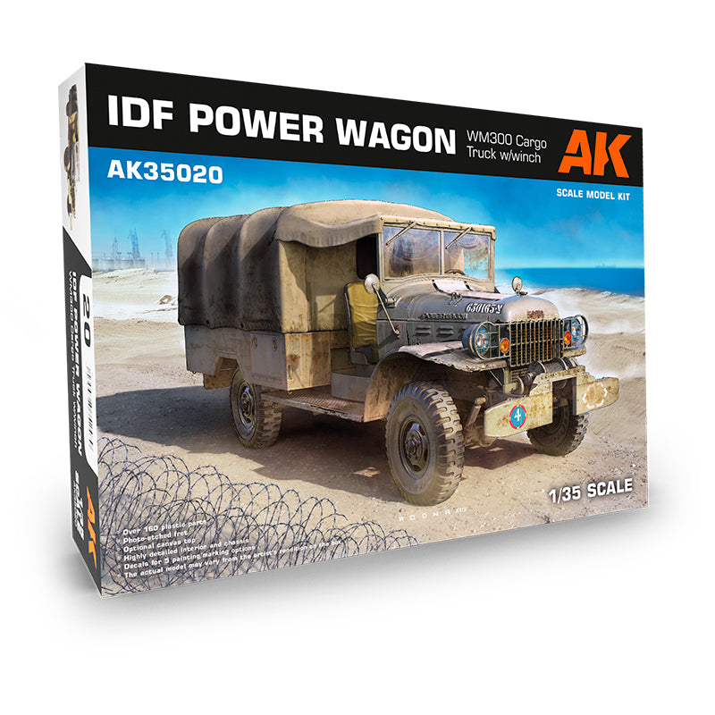 AK Interactive IDF Power Wagon WM300 krovininio sunkvežimio w/winch surenkamas modelis, 1:35