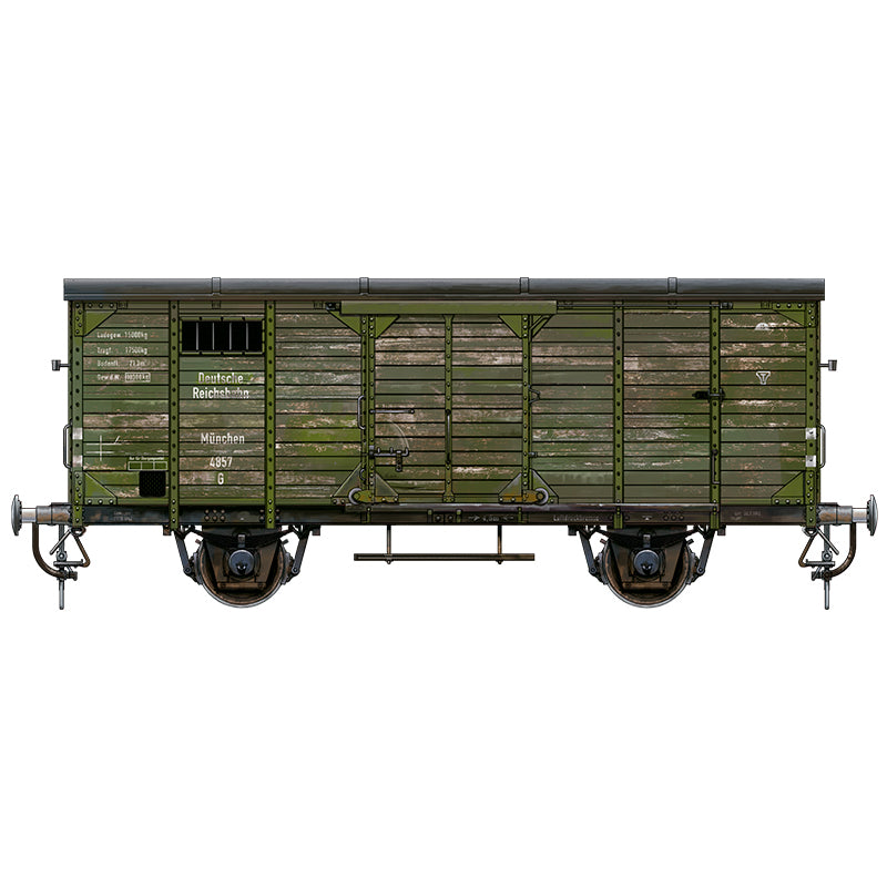 AK Interactive German Railway Covered G10 Wagon Gedeckter Güterwagen vagono surenkamas modelis, 1:35