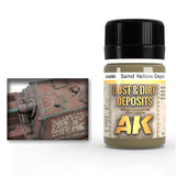 AK Interactive Dust & Dirt Deposits Sand Yellow emaliniai dažai, 35 ml