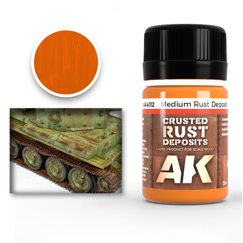 AK Interactive Crusted Rust Deposits emaliniai dažai, 35 ml