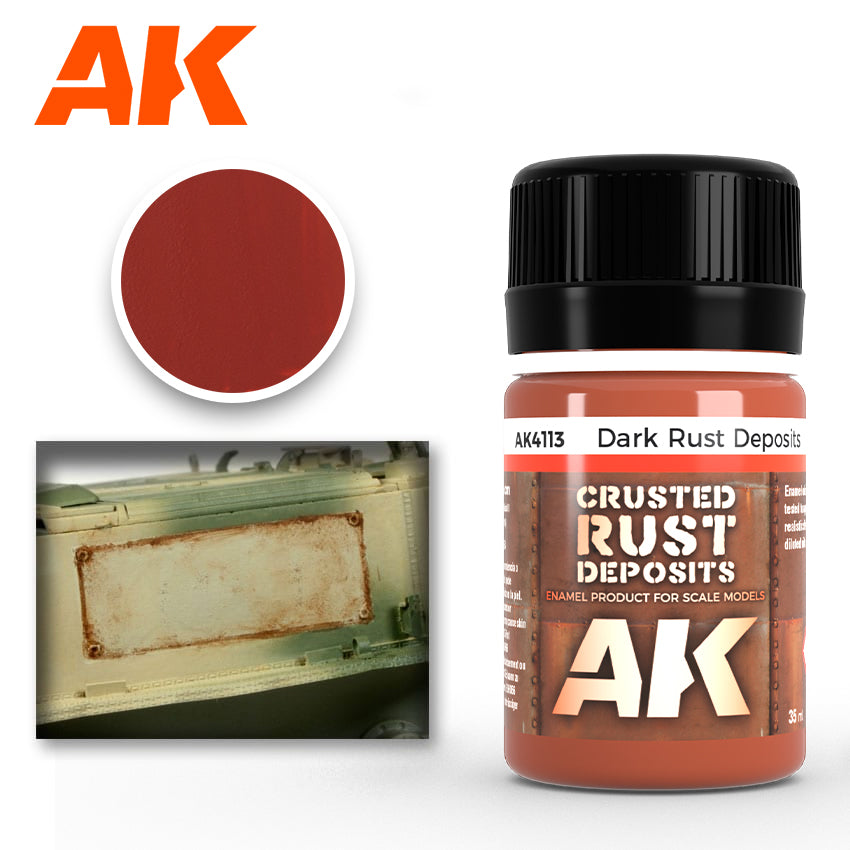 AK Interactive Crusted Rust Deposits emaliniai dažai, 35 ml