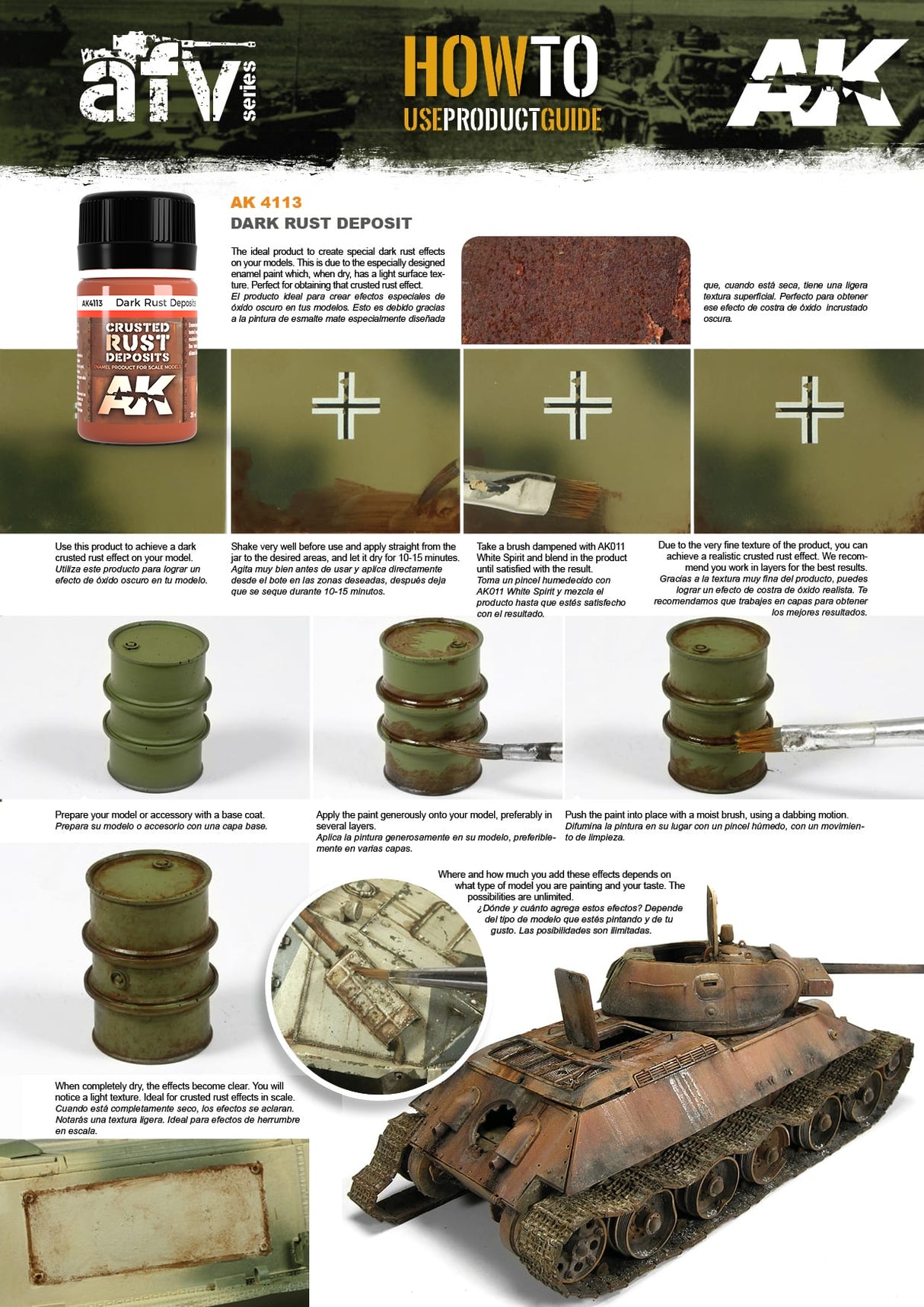 AK Interactive Crusted Rust Deposits emaliniai dažai, 35 ml