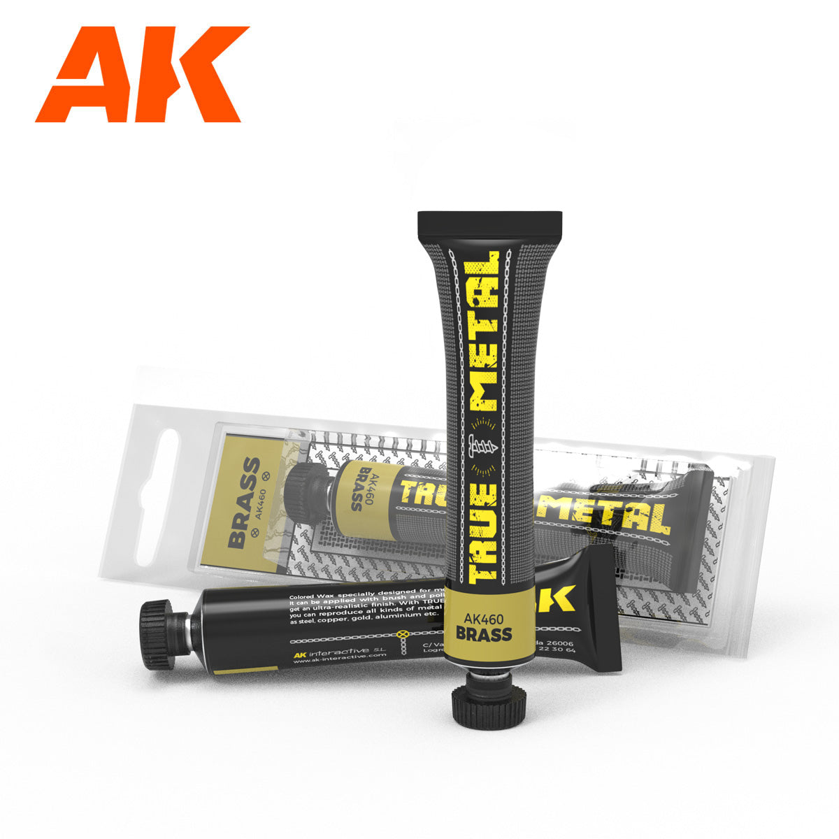 AK Interactive True Metal Brass žalvariniai dažai, 20 ml