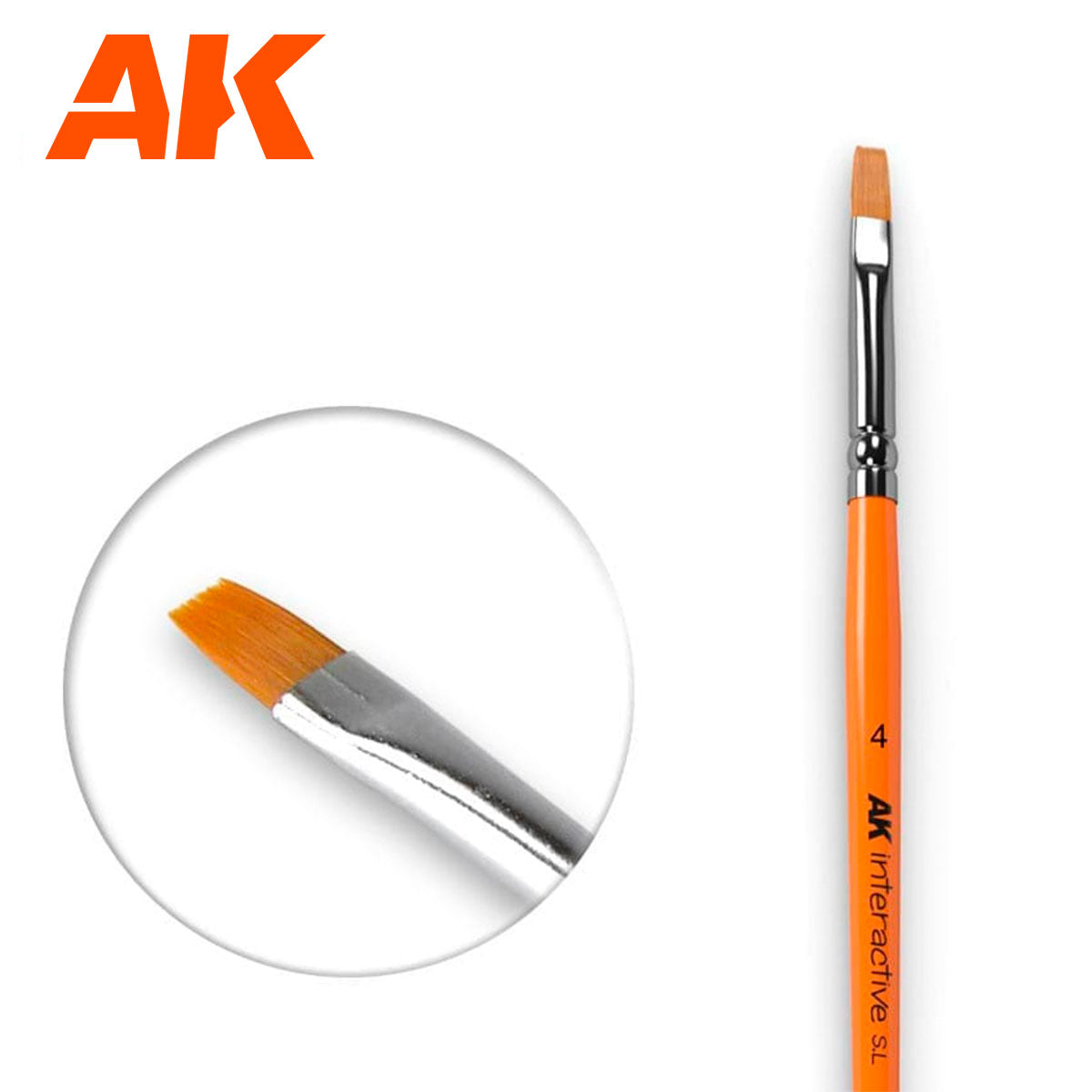 AK Interactive Flat Synthetic Brush