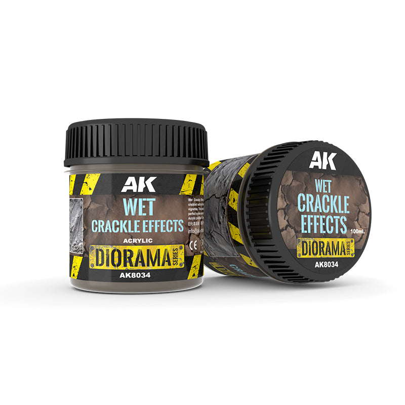 AK Interactive Diorama - Wet Crackle Effects tekstūra, 100 ml