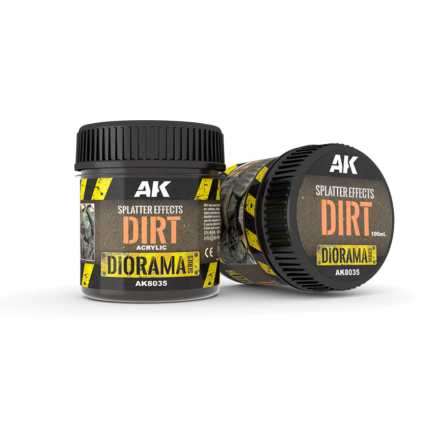 AK Interactive Diorama - Splatter Effects Dirt Texture, 100 ml