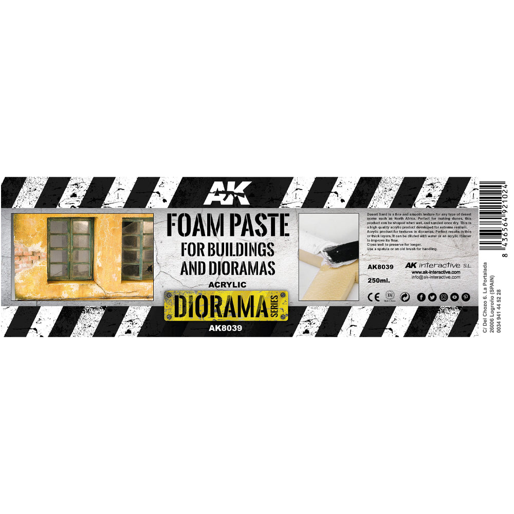 AK Interactive Diorama - Foam Texturizer & Sealer tekstūra, 250 ml