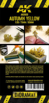 AK Interactive Autumn Yellow Shrubberies dekoratyviniai krūmai, 1:35