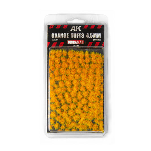 AK Interactive Orange Tufts dekoratyvinės žolės kuokšteliai, 4,5 mm