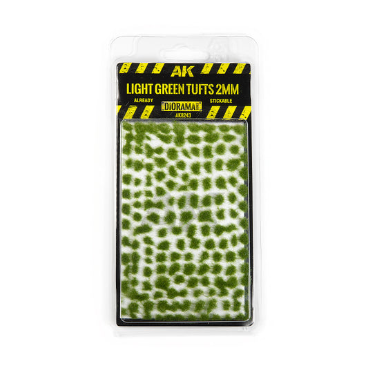 AK Interactive Light Green Tufts dekoratyvinės žolės kuokšteliai, 2 mm