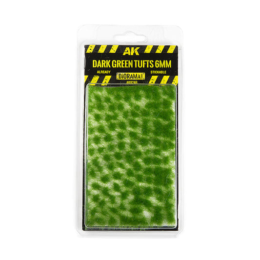 AK Interactive Dark Green Tufts dekoratyvinės žolės kuokšteliai, 6 mm