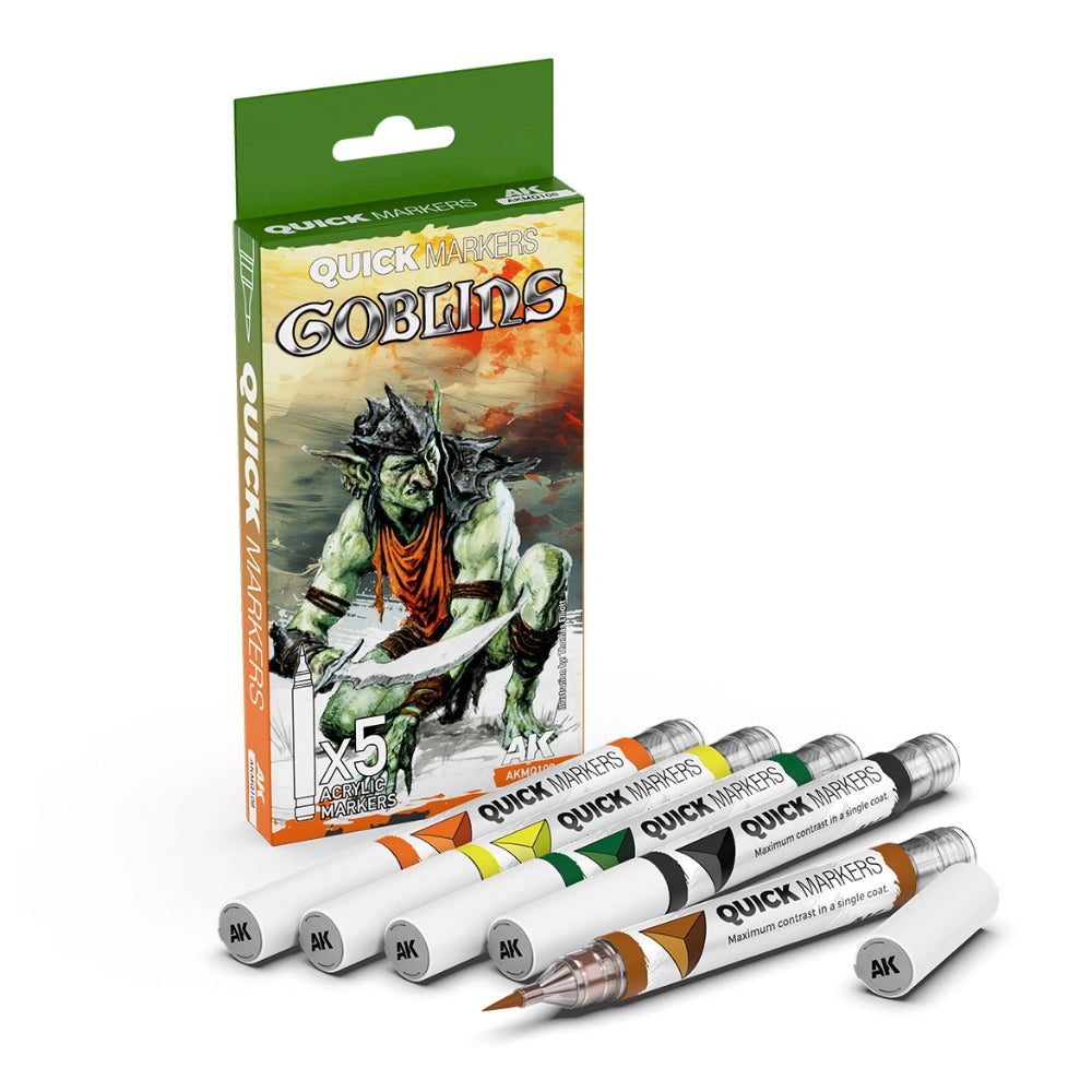 AK Interactive Quick Markers Goblins rinkinys, 5 markeriai
