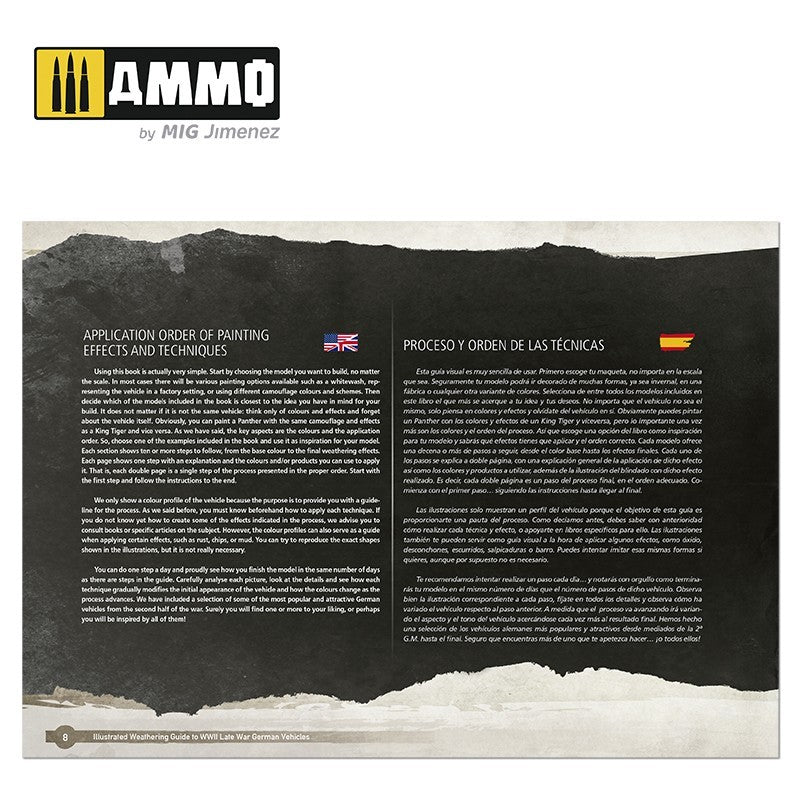 AMMO by Mig “Illustrated Weathering Guide to WWII Late German Vehicles” mokomoji knyga