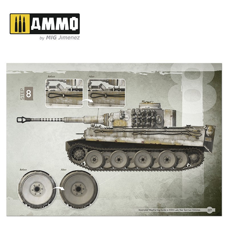 AMMO by Mig “Illustrated Weathering Guide to WWII Late German Vehicles” mokomoji knyga