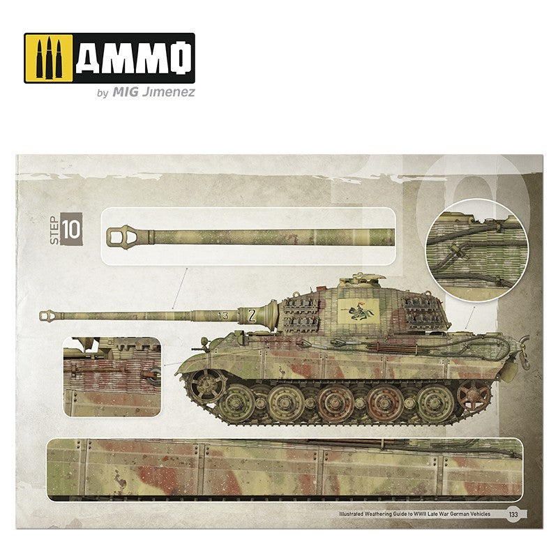 AMMO by Mig “Illustrated Weathering Guide to WWII Late German Vehicles” mokomoji knyga