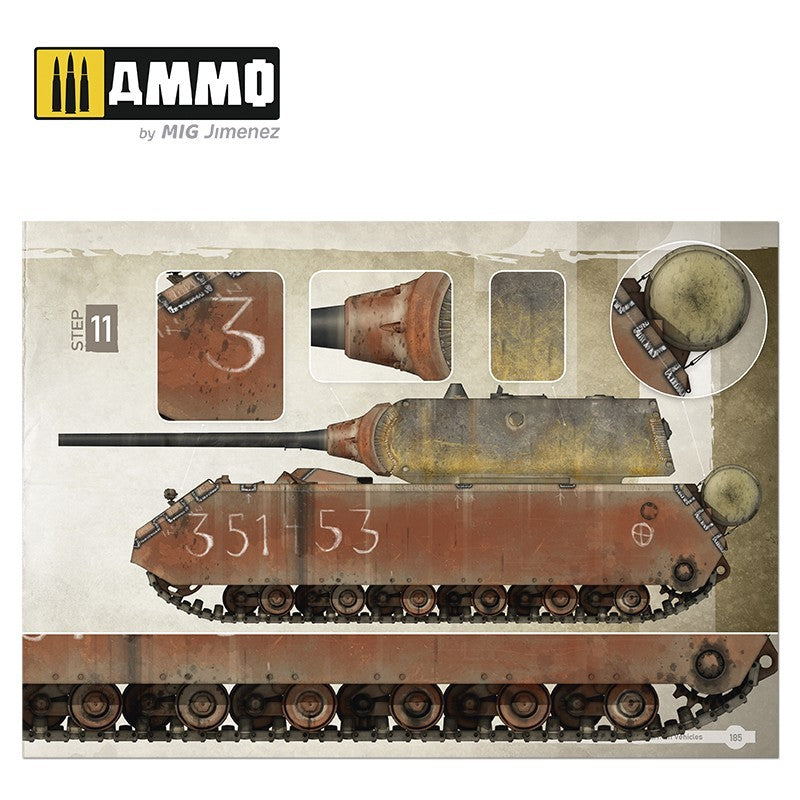 AMMO by Mig “Illustrated Weathering Guide to WWII Late German Vehicles” mokomoji knyga