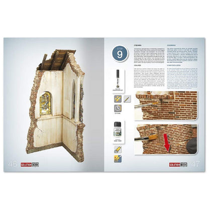 AMMO by Mig Solution Book "How to Paint Brick Buildings" mokomoji knyga