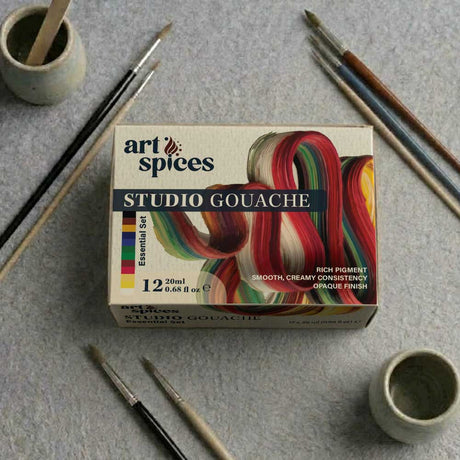 Art Spices studijinio guašo pagrindinių spalvų rinkinys, 12×20 ml