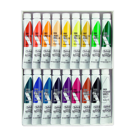 Holbein akrilinio guašo tūbelėse rinkinys, 18x12 ml
