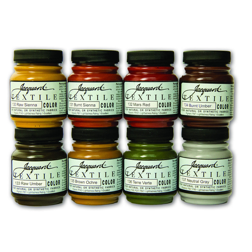 Jacquard Textile Earth Color Set, 8x66,54 ml