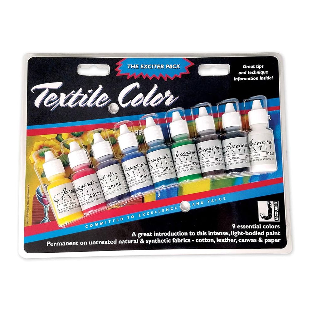 Jacquard Textile Color Exciter Pack tekstilinių dažų rinkinys, 9x14,79 ml