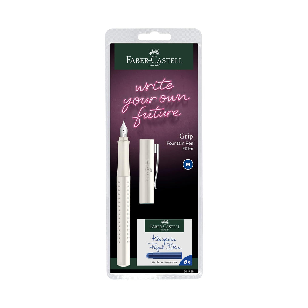 Faber-Castell Grip plunksnakotis, M (0.7 mm), matinis, įvairių spalvų, blisteryje