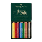 Faber-Castell Polychromos spalvotų pieštukų rinkinys metalinėje dėžutėje, 24 spalvos