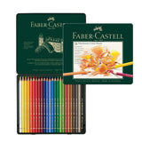 Faber-Castell Polychromos spalvotų pieštukų rinkinys metalinėje dėžutėje, 24 spalvos