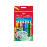 Faber-Castell Grip Jumbo spalvoti akvareliniai pieštukai, tribriauniai, 12 spalvų