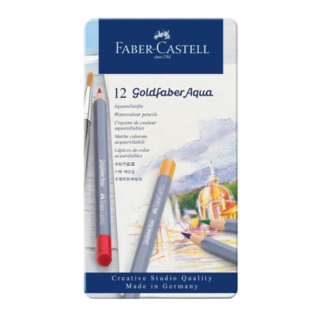 Faber-Castell Goldfaber Aqua Watercolour Pencils Set, 12 pcs.