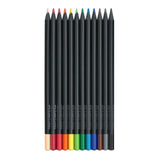 Faber-Castell Black Edition spalvoti pieštukai, 12 spalvų