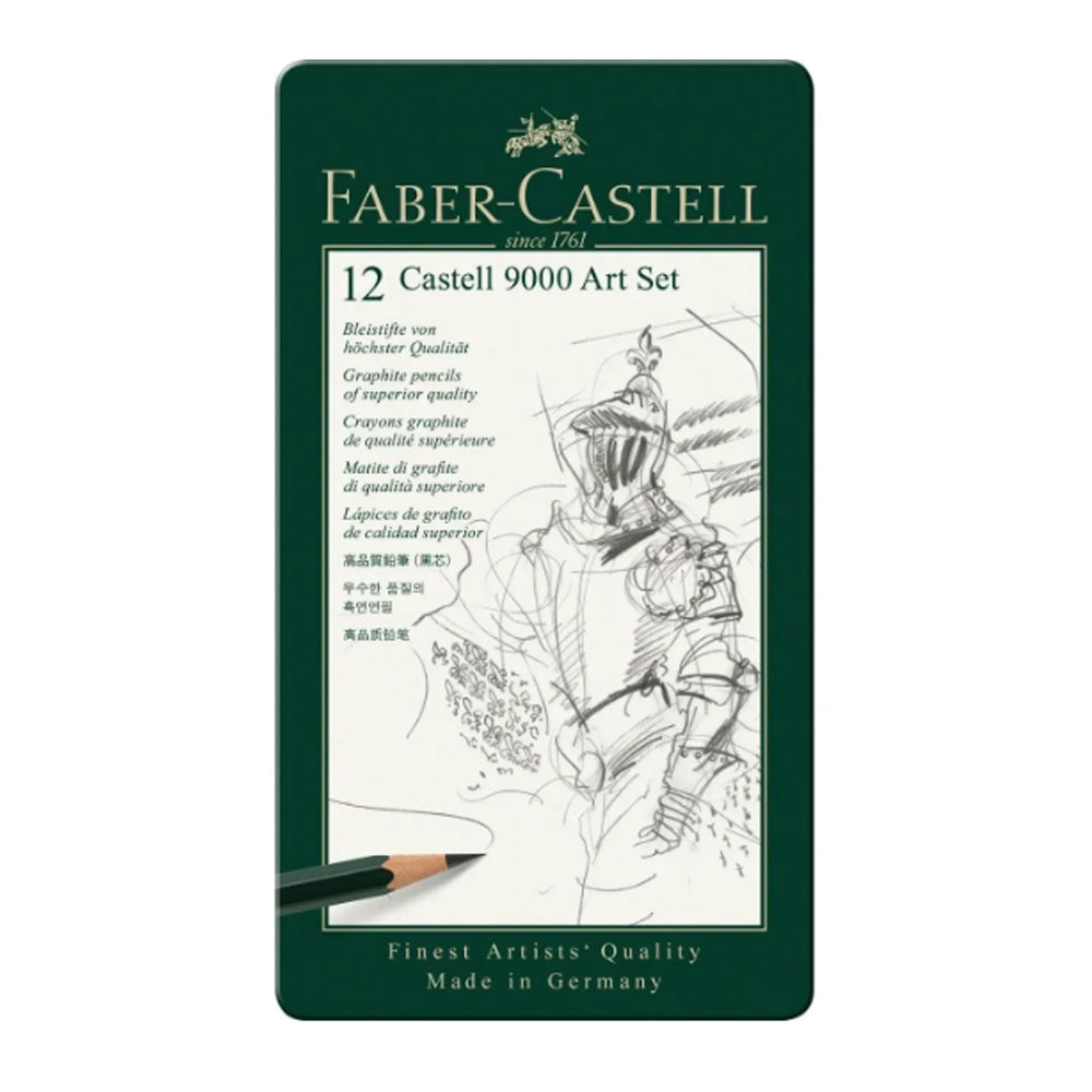 Faber-Castell 9000 grafitinių pieštukų rinkinys Art, 12 vnt.