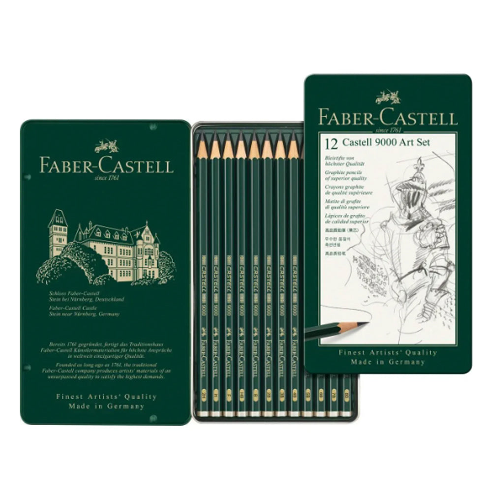 Faber-Castell 9000 grafitinių pieštukų rinkinys Art, 12 vnt.