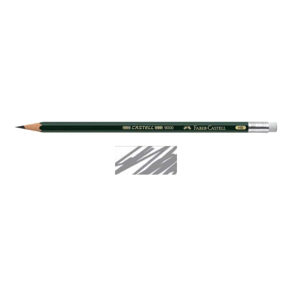 Faber-Castell 9000 Graphite Pencil with Eraser