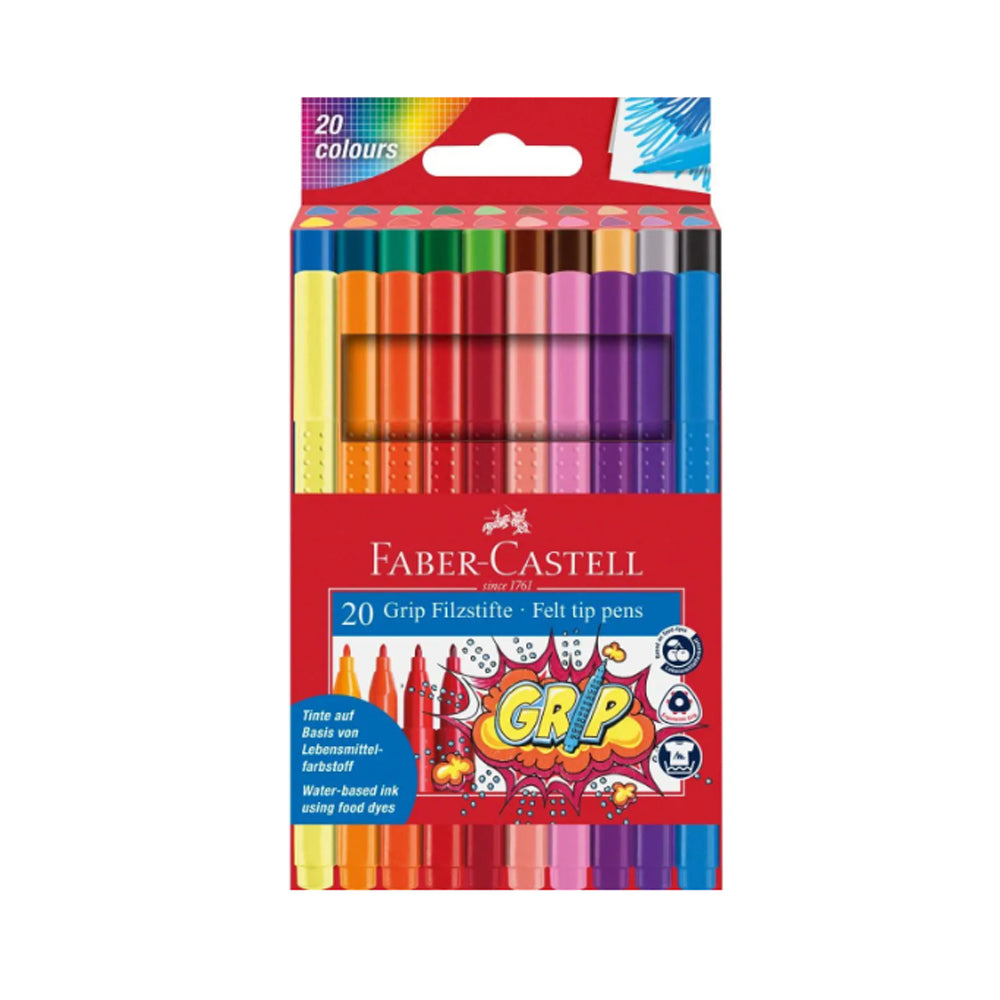 Faber-Castell Grip flomasterių rinkinys, 20 vnt.