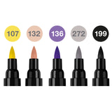 Faber-Castell Pitt Artist Fashion dvipusių rašiklių piešimui rinkinys, 5 vnt.